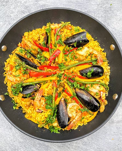 Stove Top Seafood Paella