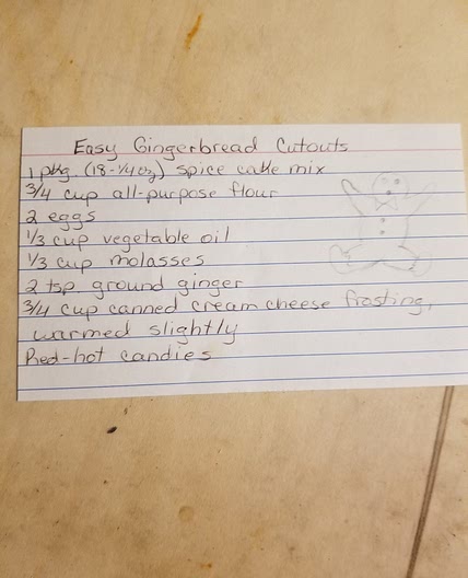 Moms spice cake gingerbread cookies