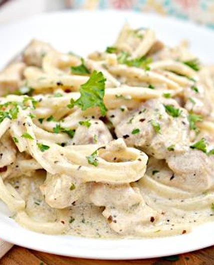 Keto Chicken Alfredo with Palmini Noodles