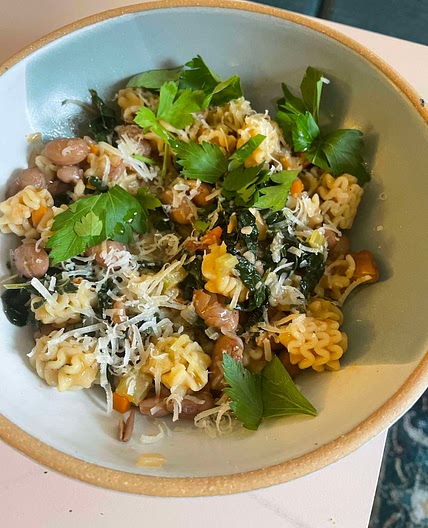 Vegetarian pasta e fagioli