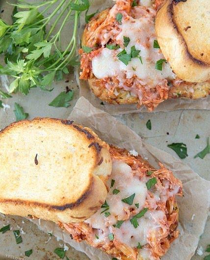 Shredded Chicken Parmesan Sandwich