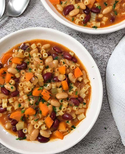 Vegan Pasta e Fagioli with Instant Pot Option [Oil Free] - Take Recipe