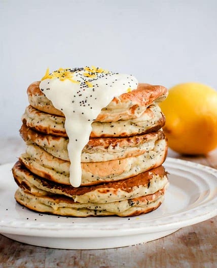 Lemon Poppy Seed Pancakes (Vegan)