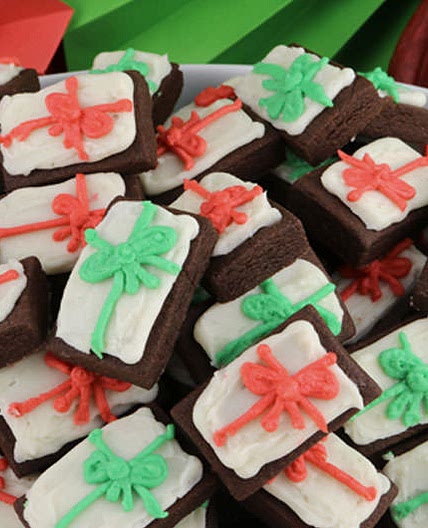 Christmas Chocolate Sugar Cookie Bites