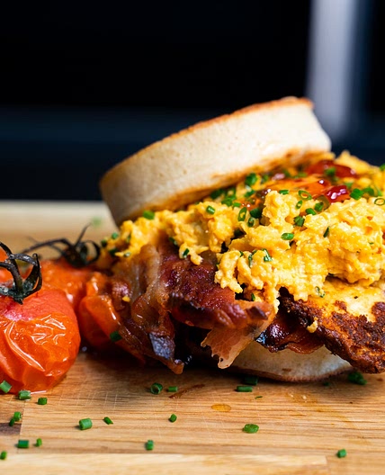 Ultimate Hangover Breakfast Crumpet by Pureety