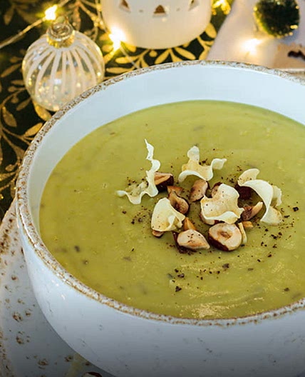 Velouté de panais et petits pois