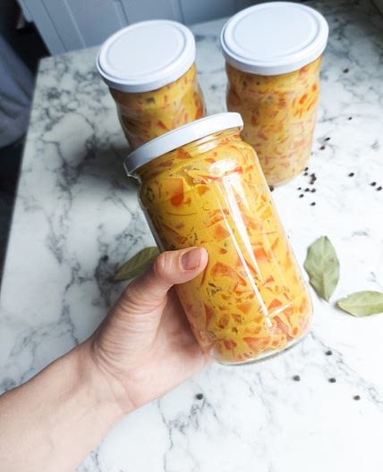 Pepper in mustard - super easy and fast to make