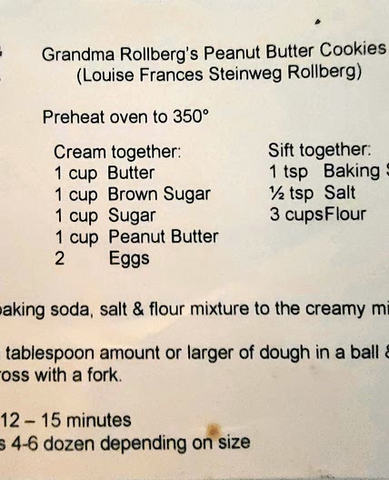 Grandma Rollberg's Peanut Butter Cookies