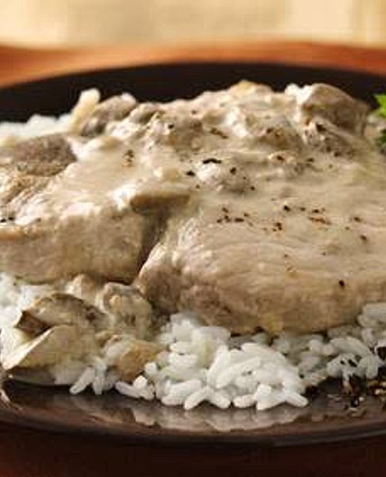 Smothered Pork Chops and Rice