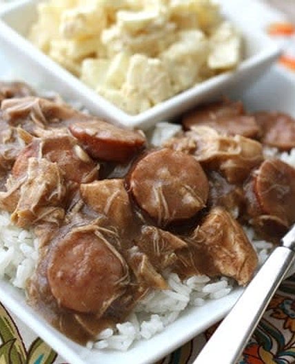 Sausage and Gravy with Rice