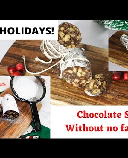Chocolate Salami Without Any Fancy Tool( Christmas Dessert)