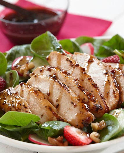 Grilled Honey Bourbon Chicken Salad