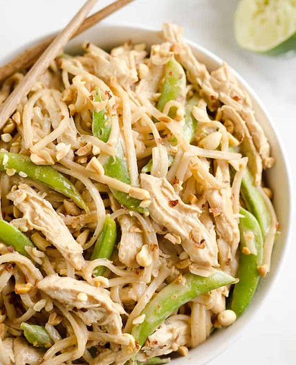 Pressure Cooker Thai Peanut Chicken & Noodles