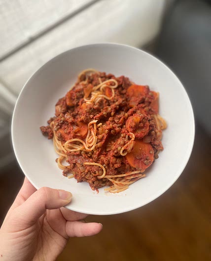 Spaghettis bolo végétariennes