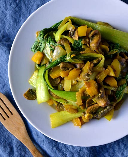Spiced Mushroom and Bok Choy Stir-Fry