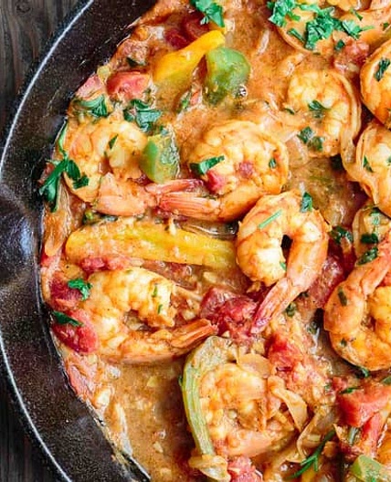Mediterranean Shrimp with Bell Peppers