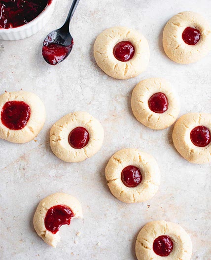Paleo Thumbprint Cookies (AIP, grain-free)