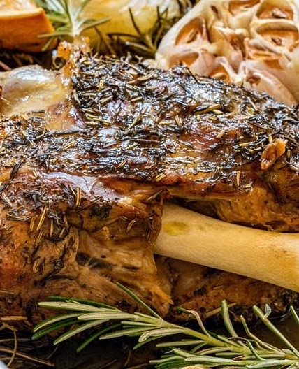 Slow roast leg of lamb