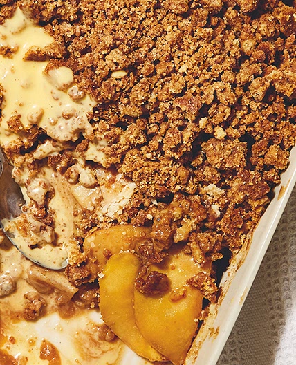 Butterscotch apple crumble