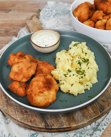 Deep Fried Cauliflower With Buttery Potatoes