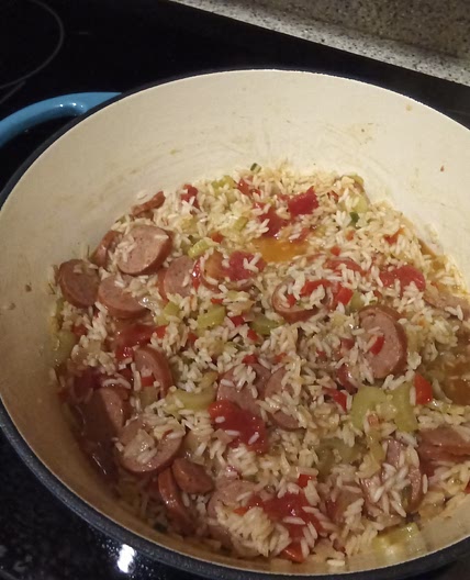 Shrimp and Sausage Jambalaya (Dutch Oven)