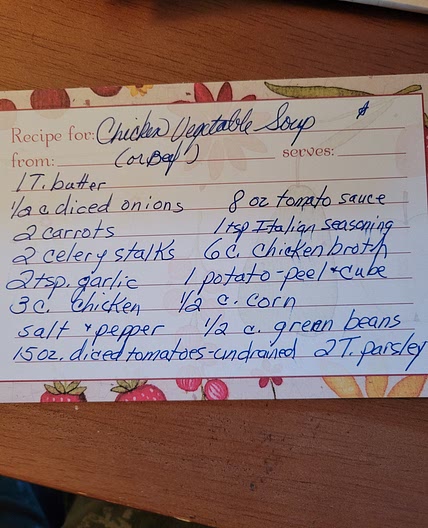 CHICKEN VEGETABLE SOUP