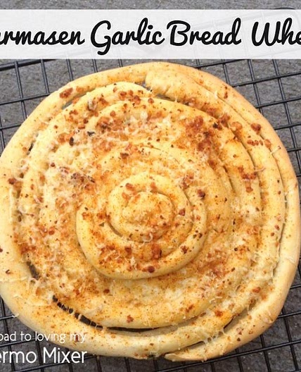 Parmasen Garlic Bread Wheel - The Road to Loving My Thermo Mixer