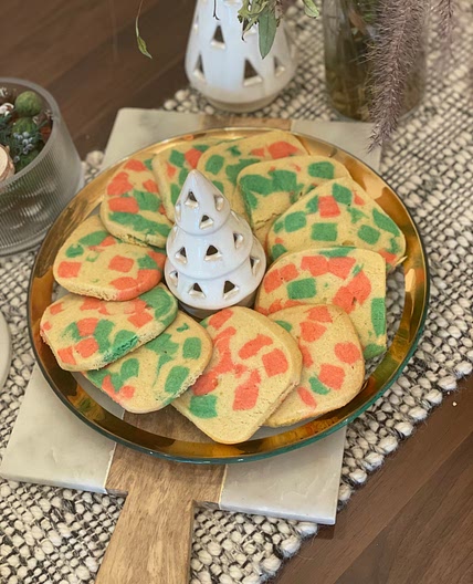 Peppermint Vanilla Terrazzo Cookies
