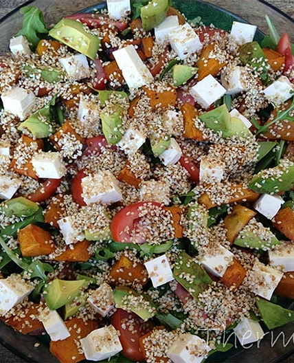 Roast pumpkin salad