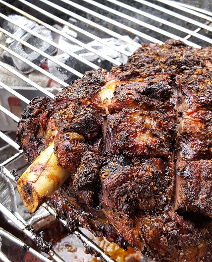 Whole Lamb Shoulder Roast with Home Made Rub - Firebrand® BBQ