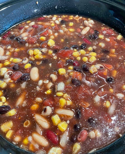 Four bean vegetarian chili