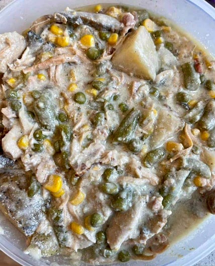 Chicken , Bacon. Potato Stew