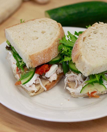 Chicken, Feta and Sundried Tomato Sandwich