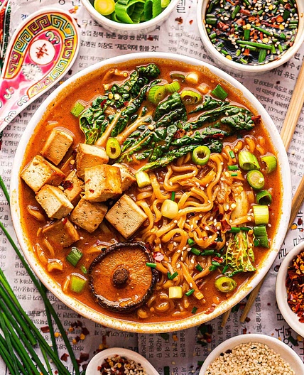 Spicy kimchi ramen