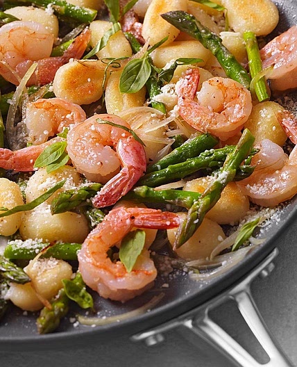Skillet Gnocchi with Shrimp & Asparagus