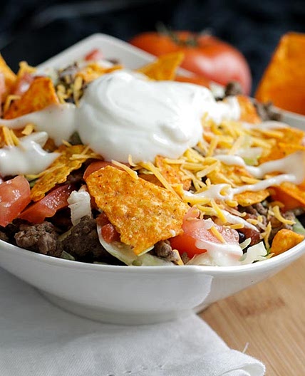 Crunchy Doritos Taco Salad high protein 6 serves 54 calories *