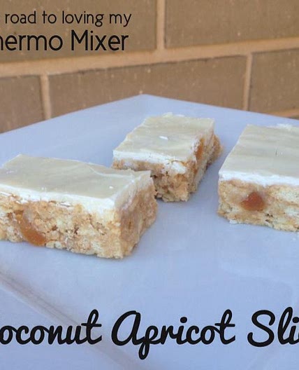 Coconut Apricot Slice - The Road to Loving My Thermo Mixer