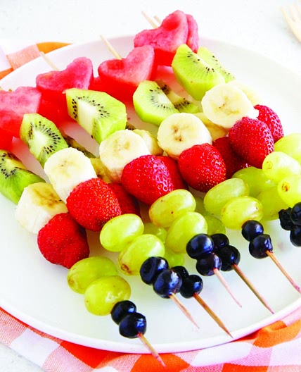 Fruit Kebabs With Orange Dipping Sauce