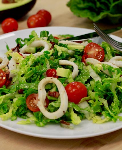 Calamari and Bacon Salad