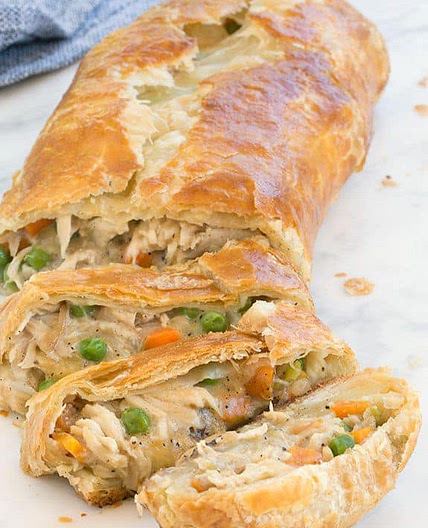 Chicken Pot Pie Stromboli
