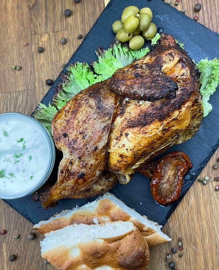 Chicken on the bottle 