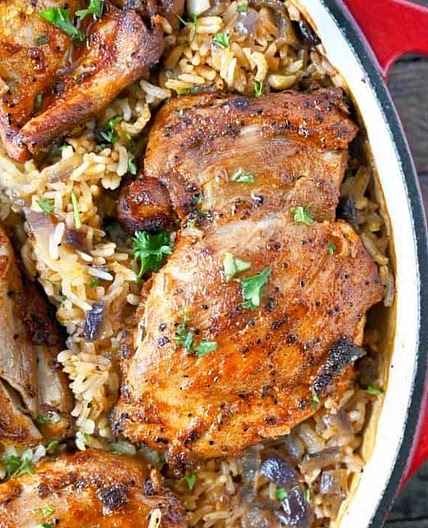 Paprika Chicken and Rice Bake