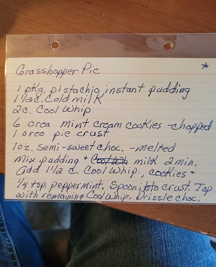 GRASSHOPPER PIE