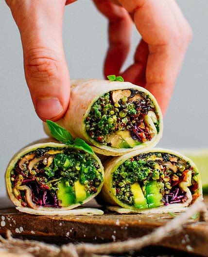 Pesto Quinoa Wraps