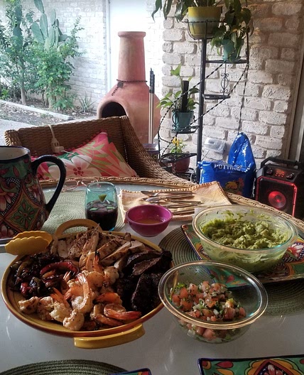 Steak, Chicken and Shrimp Fajitas