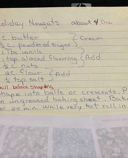 Aunt Ida’s Holiday Nut Cookies