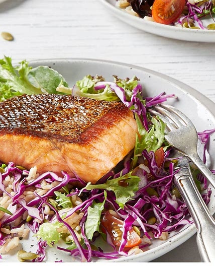 Teriyaki Salmon & Brown Rice Salad