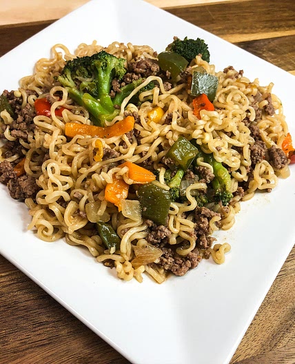 One Skillet Ramen Noodle Recipe-30 Minute Meal