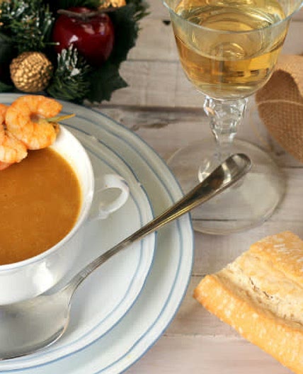 Crema de langostinos