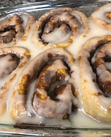 Pumpkin Cinnamon Rolls with cream cheese frosting 